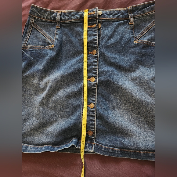 Frye Blue A-Line Knee-Length Casual Skirt - Picture 6 of 6